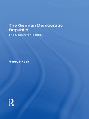 cover image of The German Democratic Republic